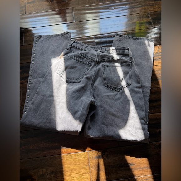 A&F Loose High Rise Studded Jeans - Picture 5 of 6